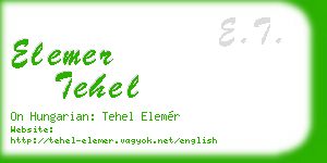 elemer tehel business card